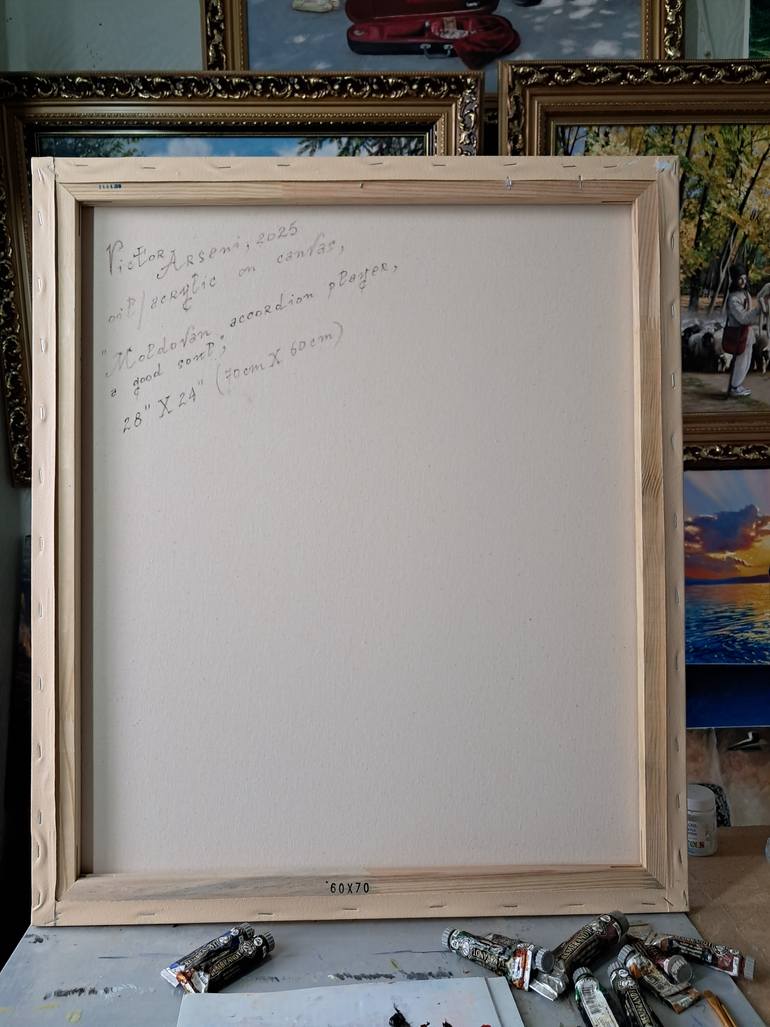 Original Realism People Painting by Victor Arseni
