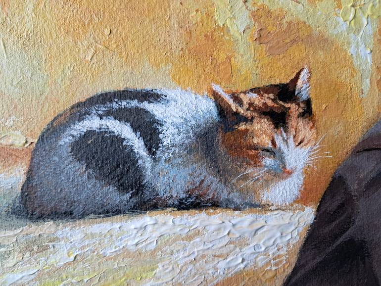 Original Realism People Painting by Victor Arseni