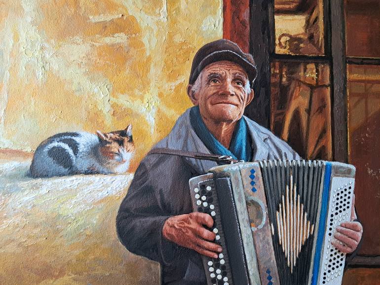 Original Realism People Painting by Victor Arseni