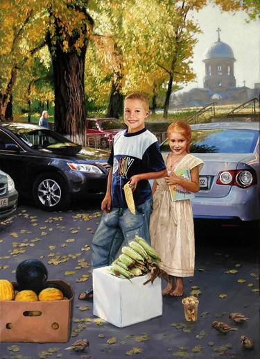 Print of Realism Children Paintings by Victor Arseni