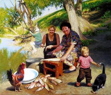 Print of Realism Children Paintings by Victor Arseni
