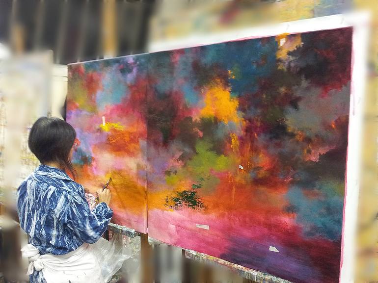 Original Impressionism Landscape Painting by Rikka AYASAKI