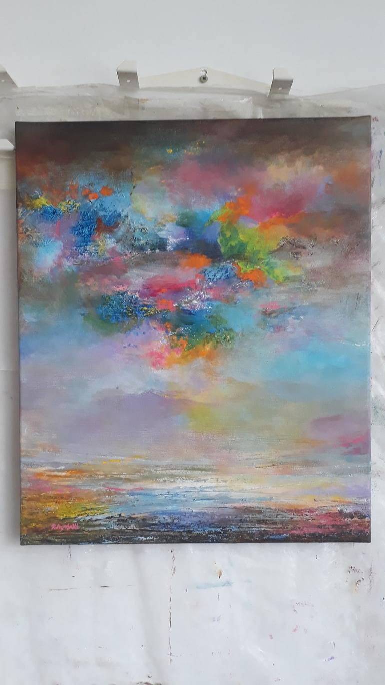 Original Abstract Landscape Painting by Rikka AYASAKI