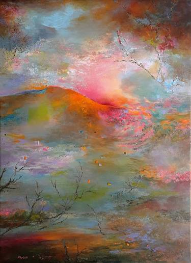 Original Abstract Landscape Painting by Rikka AYASAKI