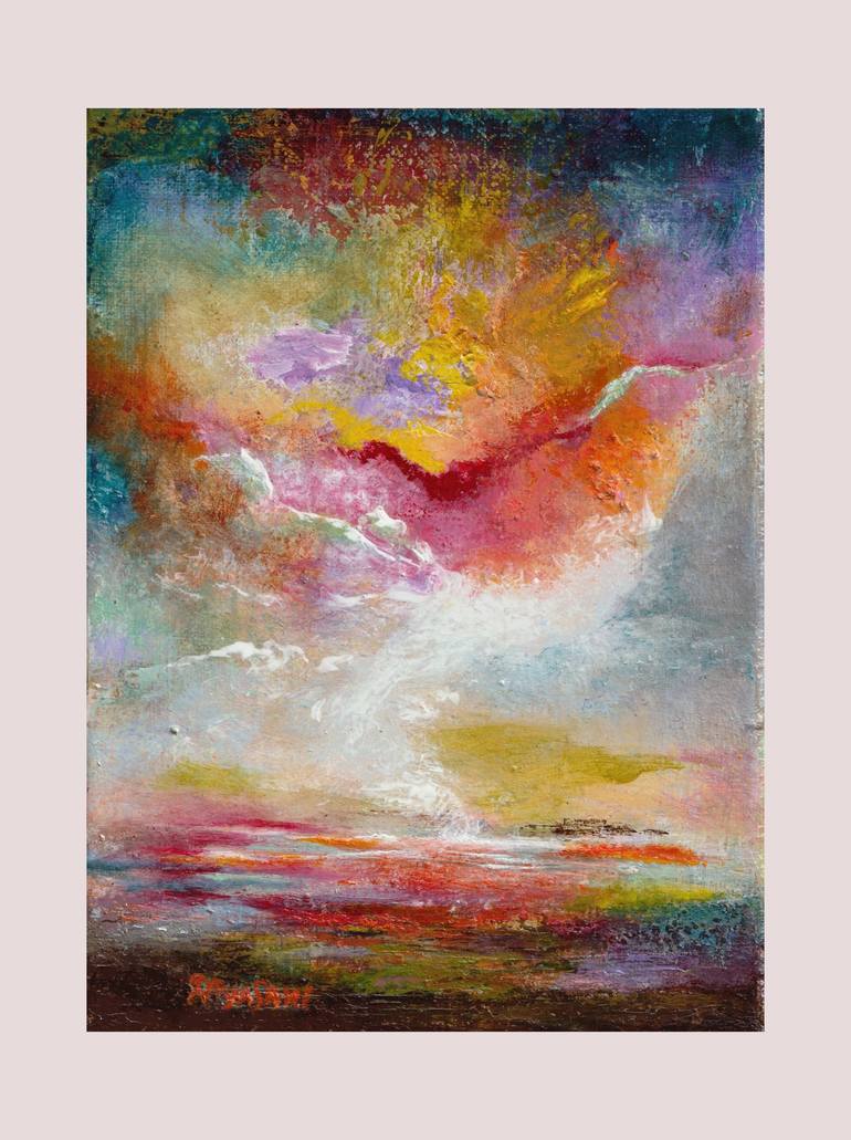 Original Abstract Landscape Paintings by Rikka Ayasaki