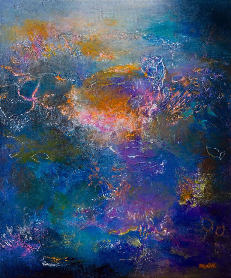 Blazing sky Painting by Rikka Ayasaki | Saatchi Art