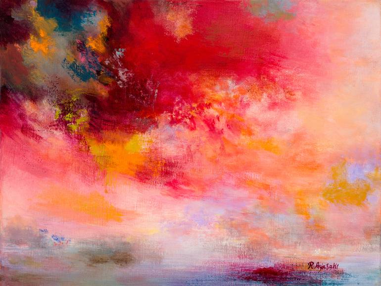 Original Abstract Landscape Paintings by Rikka Ayasaki