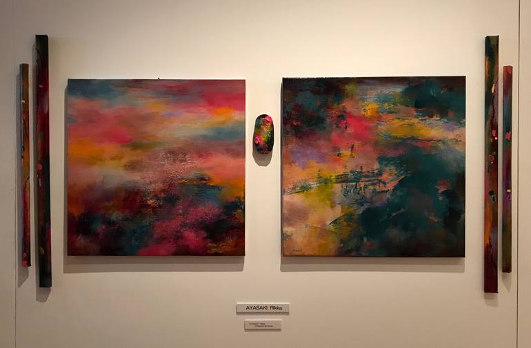 Original Abstract Landscape Painting by Rikka Ayasaki