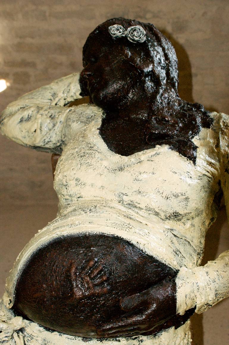 Original Realism People Sculpture by Denise Sanna