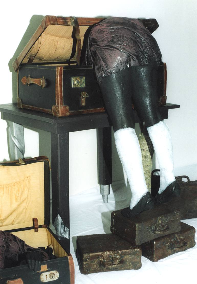 Original Surrealism People Sculpture by Denise Sanna