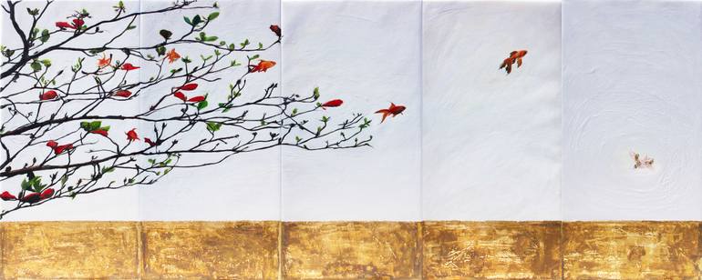 Original Minimalism Animal Painting by Denise Sanna