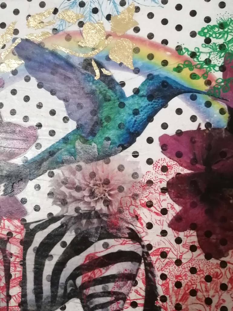 Original Abstract Animal Collage by Denise Sanna