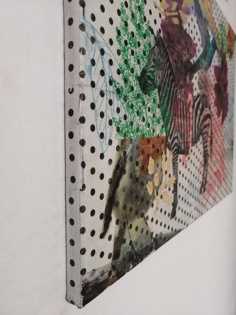 Original Abstract Animal Collage by Denise Sanna