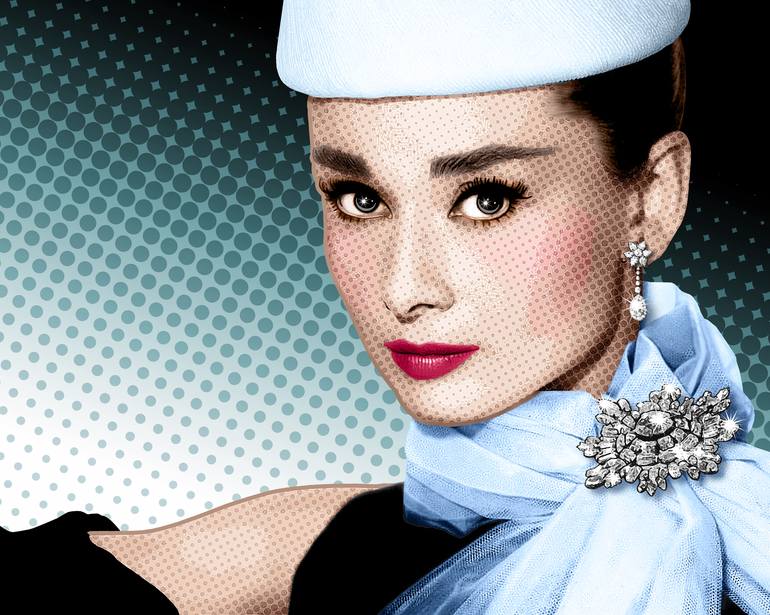 Audrey Hepburn - Pillbox Mixed Media by Everett Day | Saatchi Art