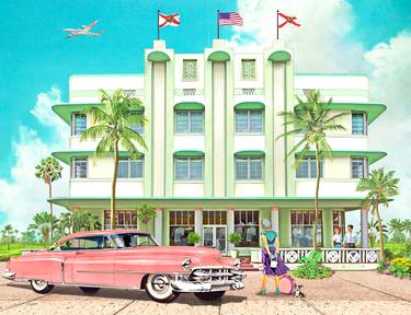 Cadillac Eldorado, Hotel Carlyle, Miami Beach 1953 thumb