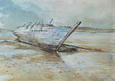 Print of Illustration Boat Paintings by Marty Garland