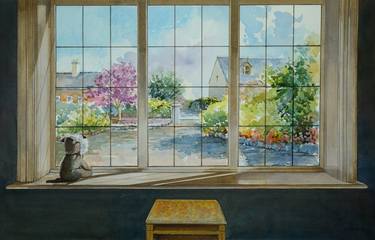 Print of Fine Art Interiors Paintings by Marty Garland