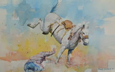 Original Expressionism Horse Paintings by Marty Garland