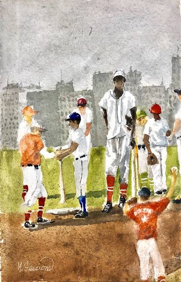Original Fine Art Sports Paintings by Michael Sessions