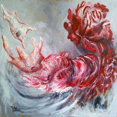 Illusionary figure - DYNAMICAL TRANSFIGURATION OF A ROSE - (Extracted form and shapes from Lebanese nature) thumb