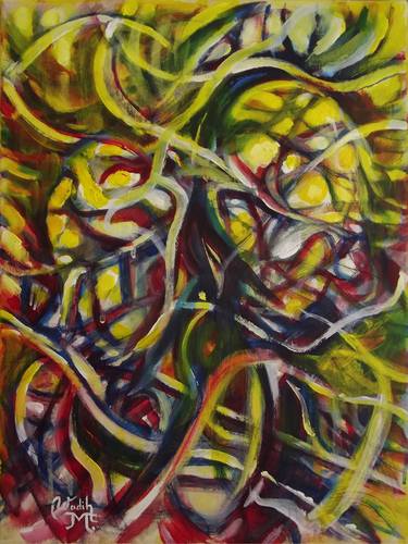 THE DOUBLES- Abstract Double figure - Modern Painting thumb