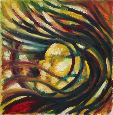 TAKEN BY THE WIND - Illusionist Abstract figure - Modern Painting thumb