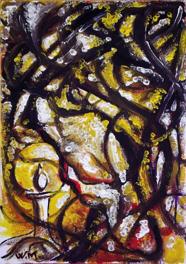 THE PRIESTESS - Modern Abstract Figure Painting thumb