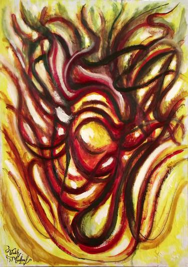 VIBRATIONS OF JOY - Abstract Oil painting thumb