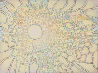 “Solar Surge” original abstract cosmic painting thumb
