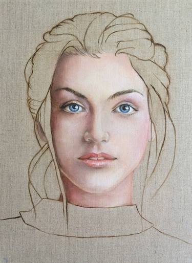 Original Figurative Portrait Paintings by Jackie Whall