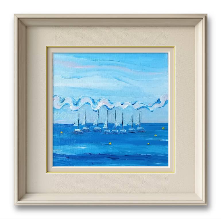 Original Contemporary Sailboat Painting by YVONNE KOO