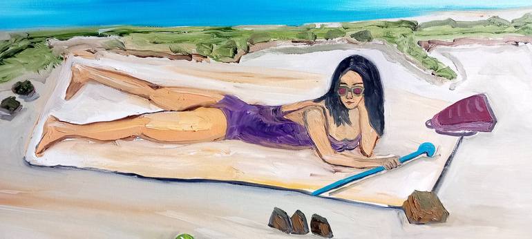 Original Contemporary Beach Painting by YVONNE KOO