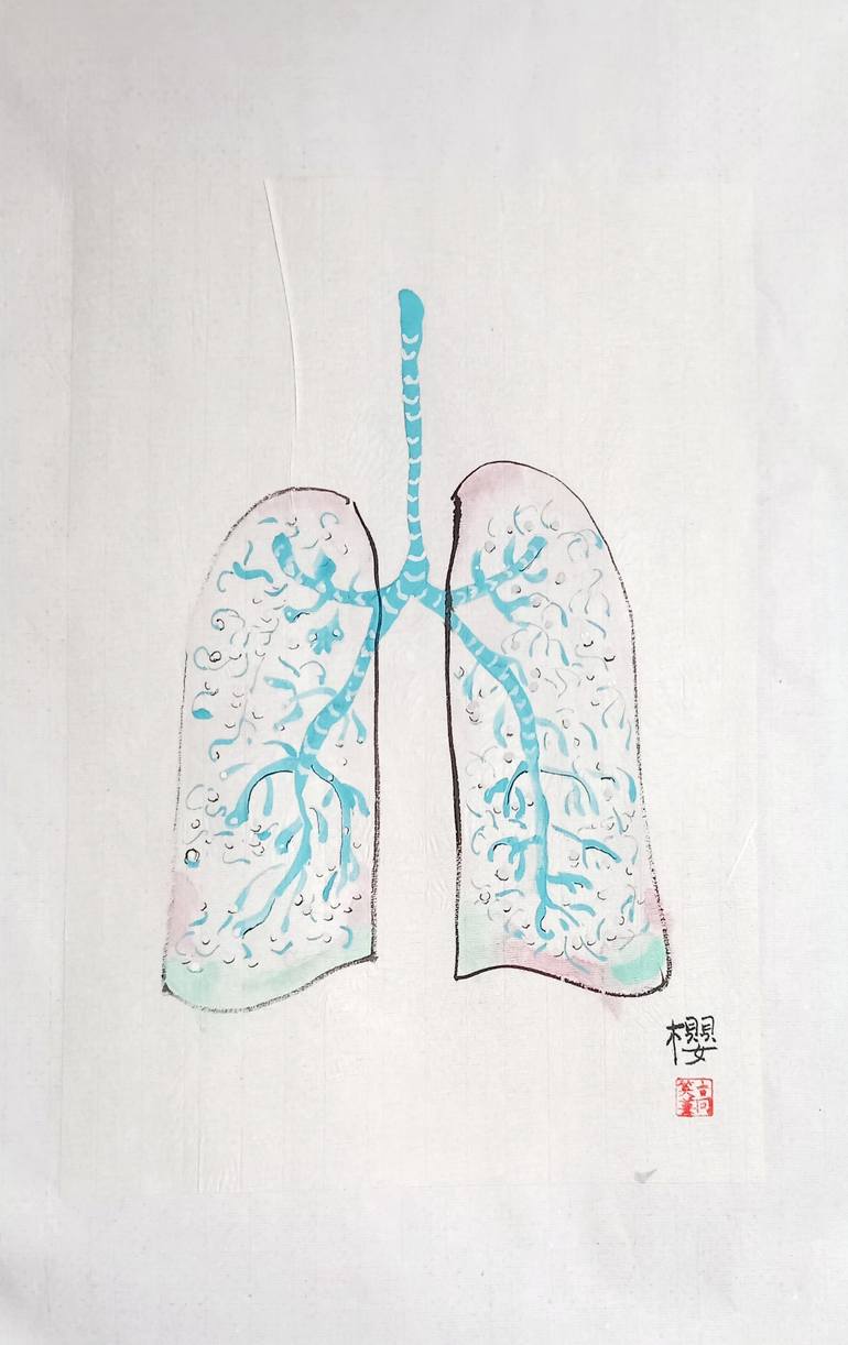 Original Abstract Calligraphy Painting by Yvonne Koo