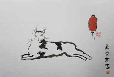 Original Cats Paintings by YVONNE KOO