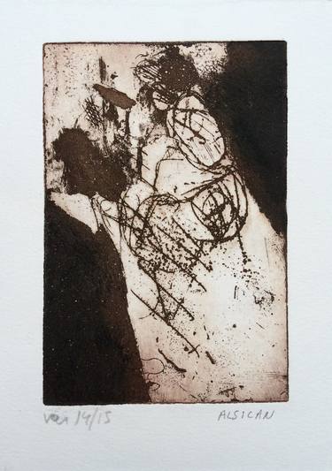 Original Abstract Expressionism Abstract Printmaking by Philip Alsican