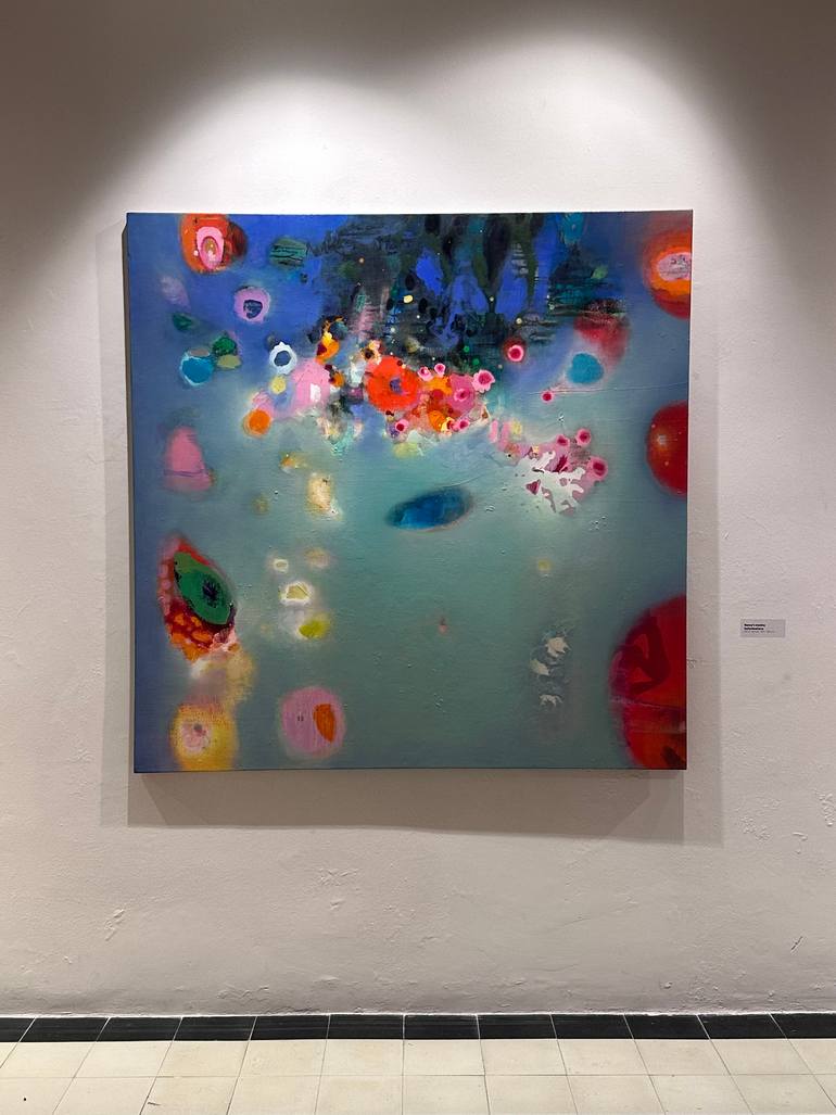 Original Abstract Expressionism Abstract Painting by Anna Maria Papadimitriou