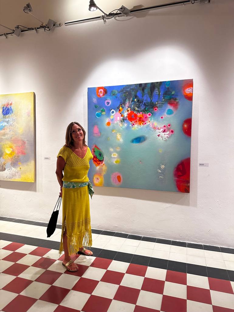 Original Abstract Expressionism Abstract Painting by Anna Maria Papadimitriou