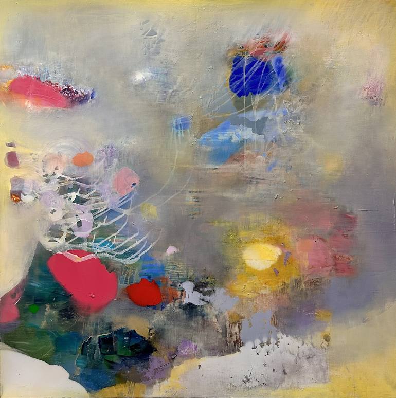Original Abstract Expressionism Abstract Paintings by Anna Maria Papadimitriou