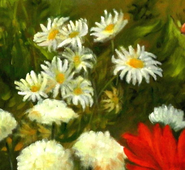 Original Impressionism Floral Painting by Cristina Del Rosso
