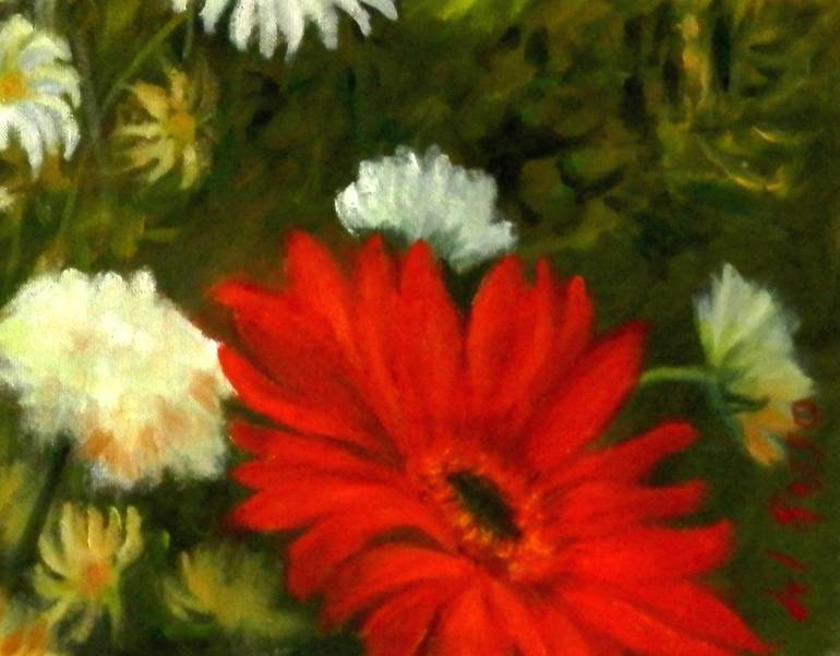 Original Impressionism Floral Painting by Cristina Del Rosso