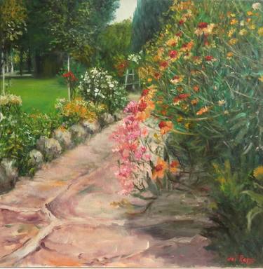 Original Impressionism Garden Paintings by Cristina Del Rosso