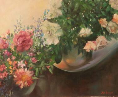 Original Floral Painting by Cristina Del Rosso