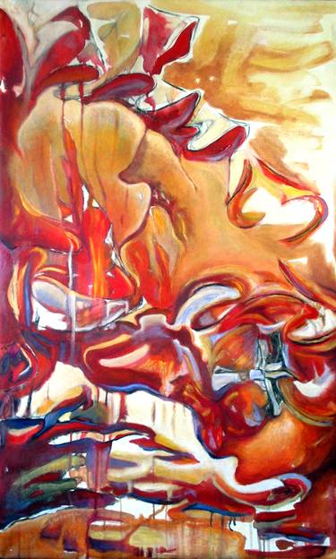 Original Abstract Expressionism Erotic Paintings by Liliana Esperanza