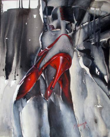 Original Abstract Expressionism Erotic Paintings by Liliana Esperanza