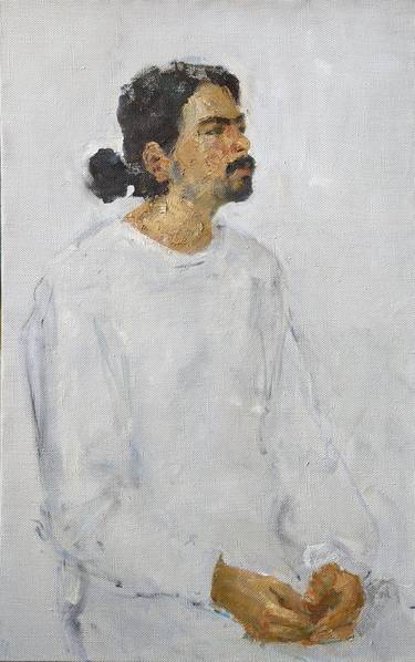 Original Figurative Men Paintings by Sabina Cáceres