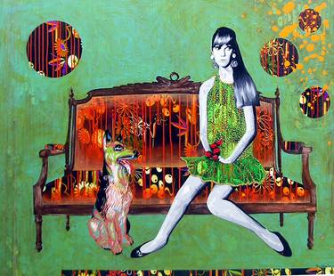 Original Pop Art Women Paintings by raquel gralheiro