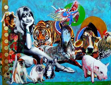 Original Figurative Animal Paintings by raquel gralheiro