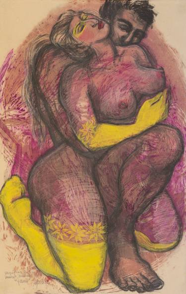 Original Fine Art Erotic Mixed Media by Lea Jerlagić