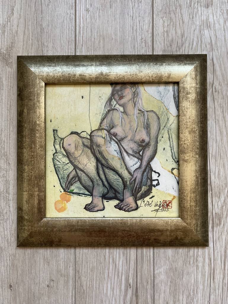 Original Erotic Mixed Media by Lea Jerlagić