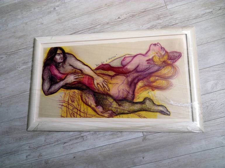 Original Expressionism Erotic Drawing by Lea Jerlagić